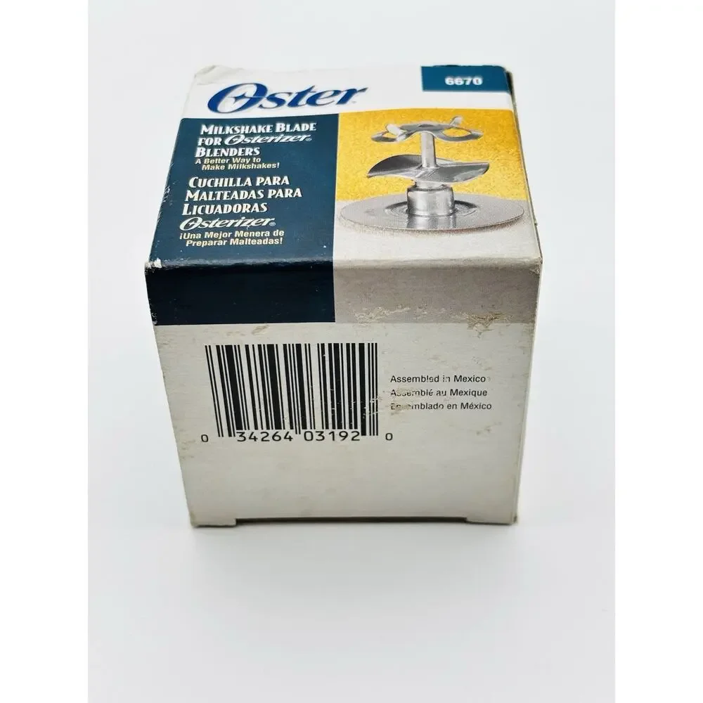OSTER Blender Milkshake Blade part number 6670. Original Box. VG Condition